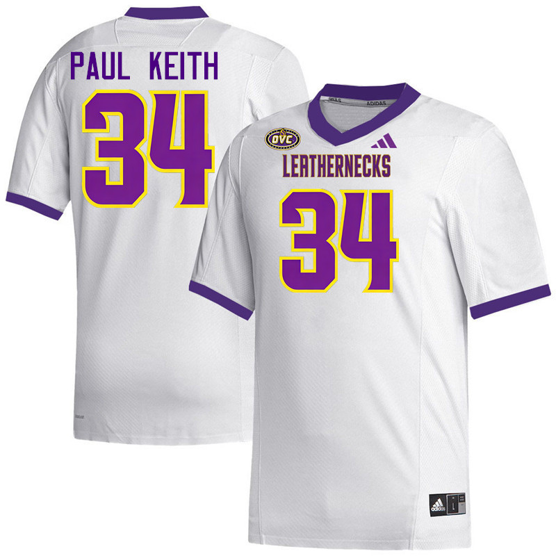 Western Illinois Leathernecks #34 Don Paul Keith College Football Jerseys,Uniforms-White